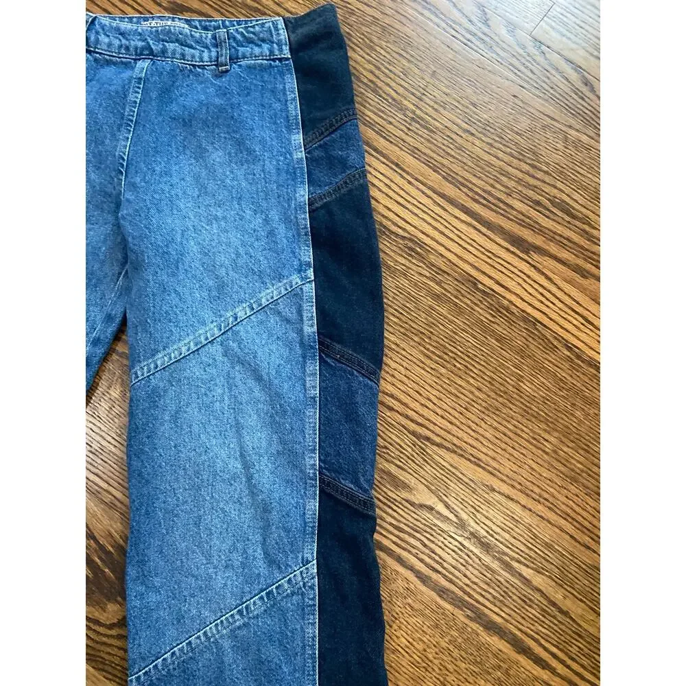 We The Free Moonlit Moto Slim Bootcut Colorblock jeans with button cuff - Picture 6 of 16